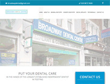 Tablet Screenshot of broadwaydentalcentre.co.uk